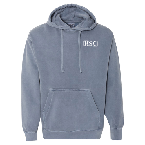 Comfort Colors Garment Dyed Hooded Pullover Sweatshirt -- Blue Jean