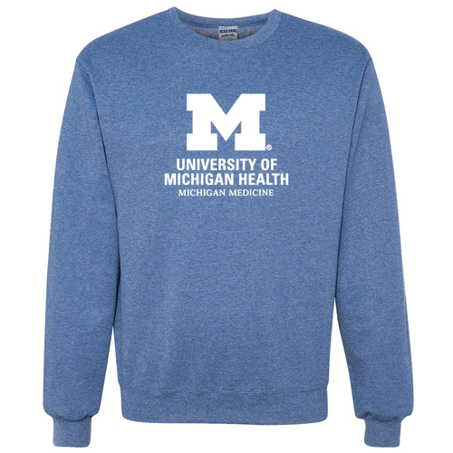 Jerzees 8 Oz., 50/50 Nublend Fleece Crew -- Vintage Heather Blue