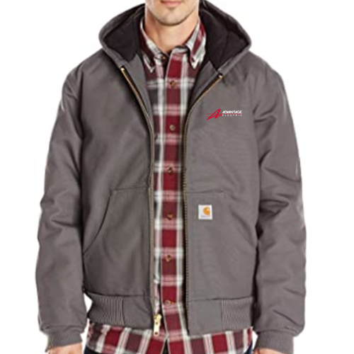 Carhartt Quilted-Flannel-Lined Duck Active Jacket -- Gravel