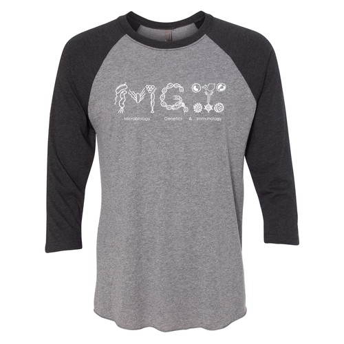Next Level Unisex Tri-Blend 3/4 Sleeve Raglan -- Vintage Black / Premium Heather