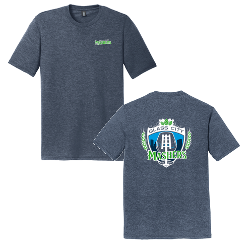 District Made Mens Perfect Tri Crew Tee -- Navy Frost