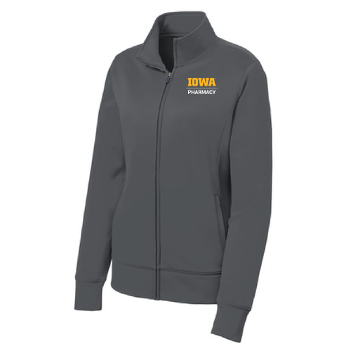 Sport Tek Ladies Sport Wick Fleece Full Zip Jacket -- Dark Smoke Grey