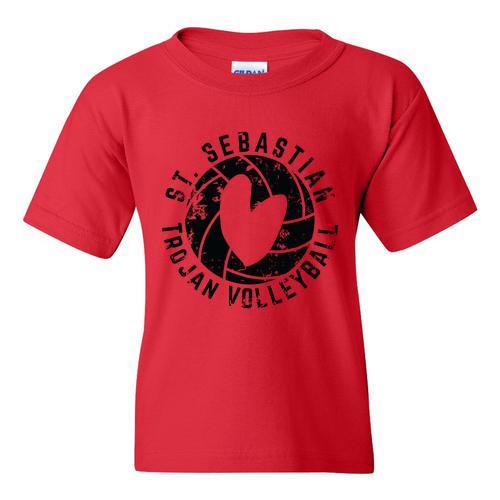 Youth Gildan Cotton T-Shirt -- Red