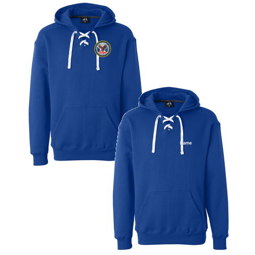 J America Sport Lace Hooded Sweatshirt -- Royal