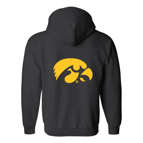 Gildan Full Zip Hooded Sweatshirt -- Black