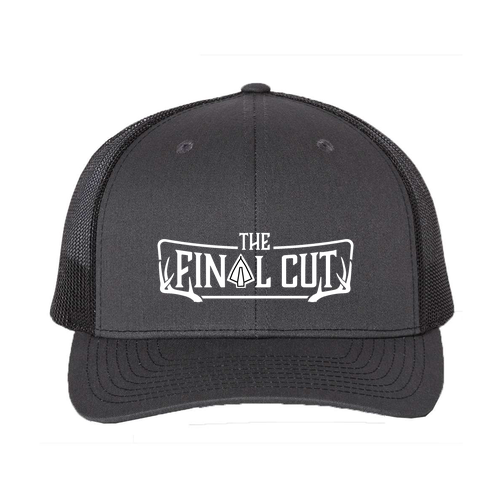 Richardson Trucker Snapback Hat -- Charcoal / Black