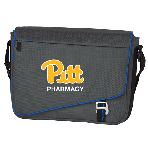 Port Authority Transit Messenger Bag -- Deep Smoke / Royal