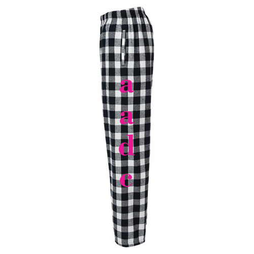 Mens/Unisex Boxercraft Harley Flannel Pant With Pockets -- Black / White Buffalo Plaid