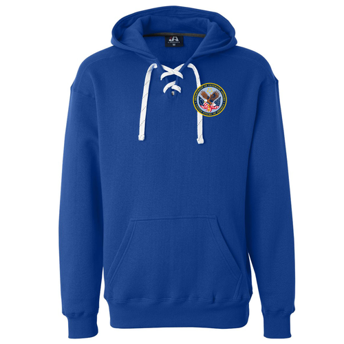 J America Sport Lace Hooded Sweatshirt -- Royal