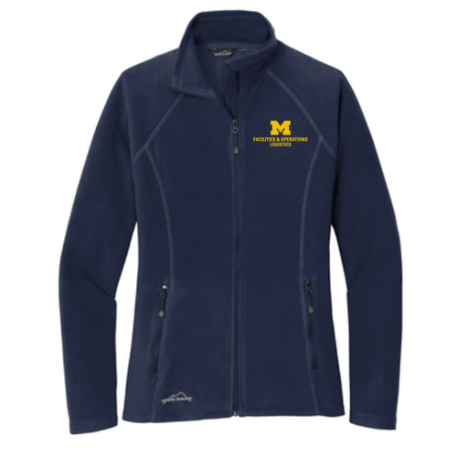 Ladies Eddie Bauer Full Zip Microfleece Jacket -- Navy, $45