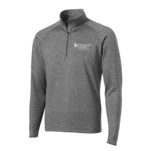 Sport Tek Sport Wick Stretch Half Zip Pullover -- Charcoal Grey Heather