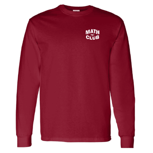 LVC Math Club Cotton Longsleeve T-Shirt -- Cardinal