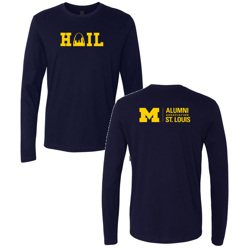 Mens/Unisex Next Level Soft Fitted Long Sleeve Tee -- Midnight Navy