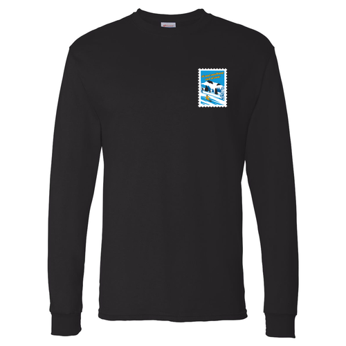 Hanes Essential ComfortSoft Adult Cotton Heavyweight Long-sleeve Tee -- Black