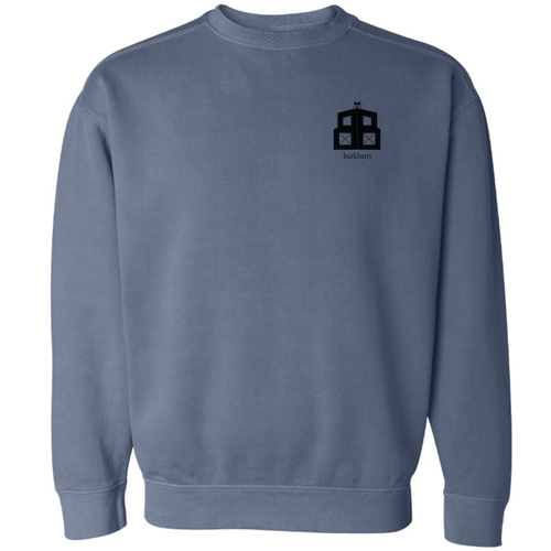 Comfort Colors Crewneck Sweatshirt -- Blue Jean / Dog Quote