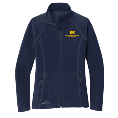 Ladies Eddie Bauer Full Zip Microfleece Jacket -- Navy, $45