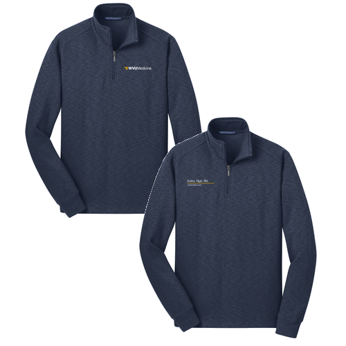 Port Authority Slub Fleece Quarter Zip Pullover -- Navy