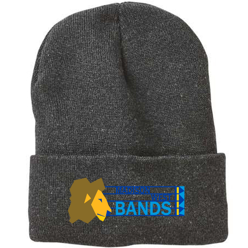 Sportsman Sherpa Lined 12 Cuffed Beanie -- Heather Charcoal