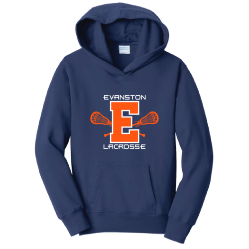 YOUTH Fan Favorite Fleece Pullover Hooded Sweatshirt -- Team Navy