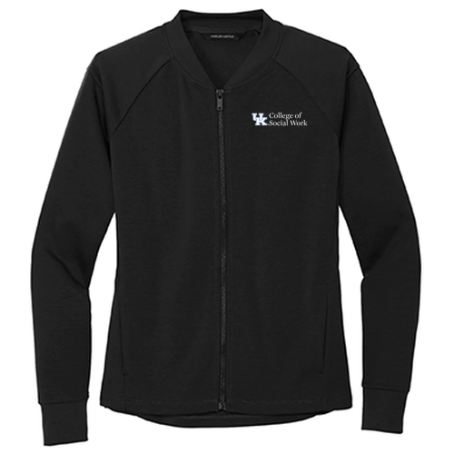 Mercer+Mettle Women's Double-Knit Bomber -- Deep Black