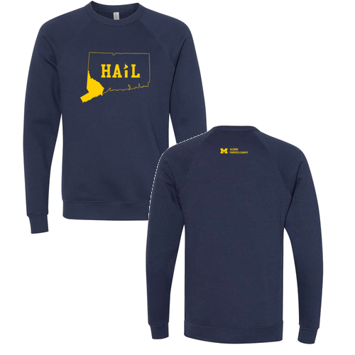Men/Unisex Bella Canvas Soft Triblend Sponge Fleece Crewneck Sweatshirt -- Navy