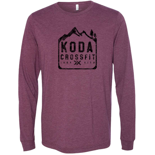 Bella+Canvas Unisex Triblend Long Sleeve Tee Maroon Triblend