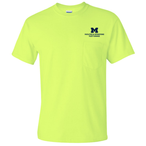 Men/Unisex Gildan Ultra Cotton T-Shirt with Pocket -- Safety Green, $19