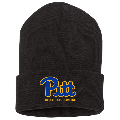 Yupoong Knit Hat with Cuff -- Black
