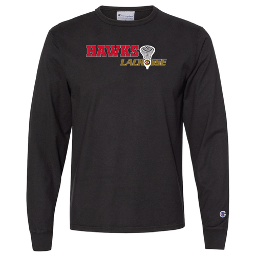 Champion Garment Dyed Long Sleeve T-Shirt -- Black