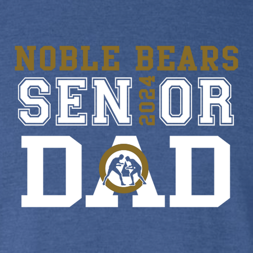 Dad Tee Gildan SoftStyle Fitted T-Shirt -- Heather Royal