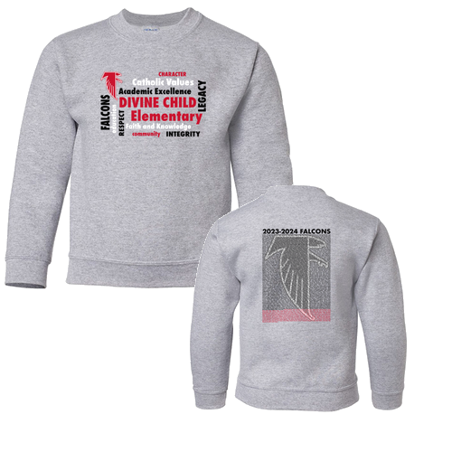 Gildan Heavy Blend Youth Crew Neck Sweatshirt -- Sport Grey