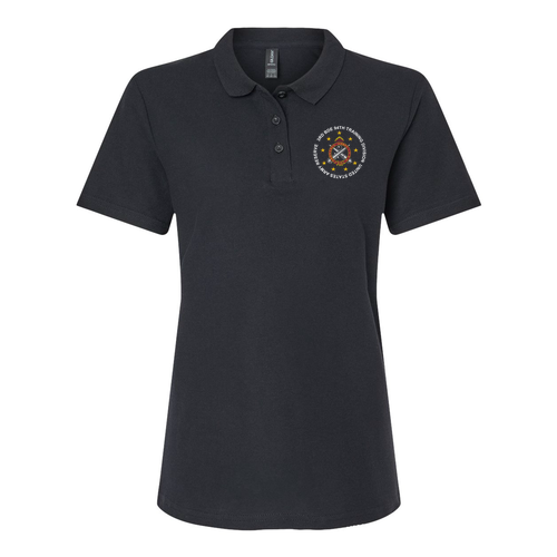 Gildan Lady's Softstyle Pique Polo -- Black