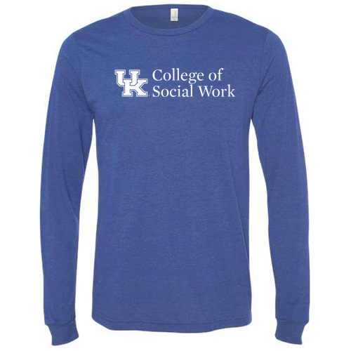 Bella+Canvas Unisex Heather Cvc Long Sleeve Tee- Heathers -- Heather True Royal