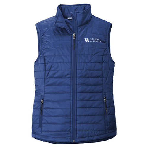 Port Authority Ladies Packable Puffy Vest -- Cobalt Blue