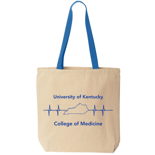 Liberty Bags Canvas Tote with Contrasting Handles -- Natural / Royal