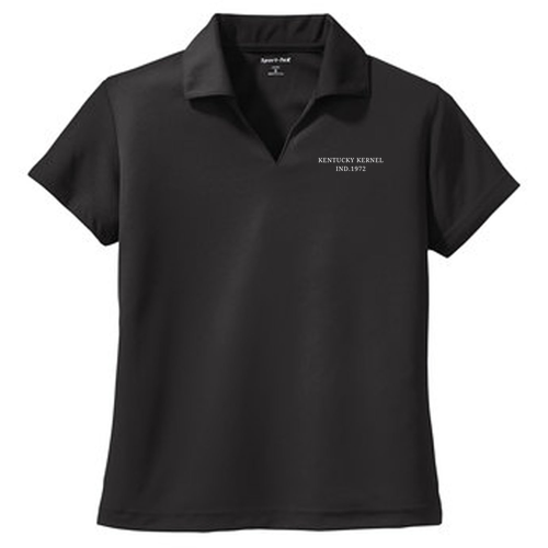 Sport Tek - Ladies Dri-Mesh V-Neck Sport Shirt -- Black