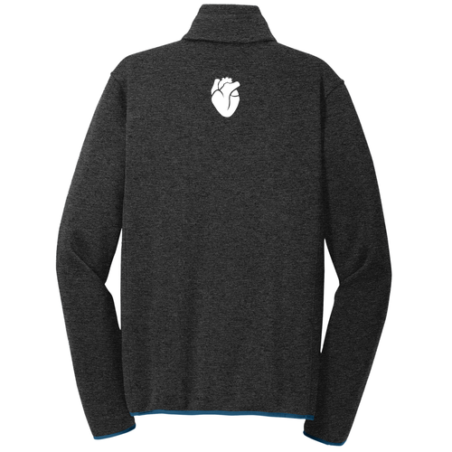 Port Authority Sweater Fleece Jacket -- Black Heather