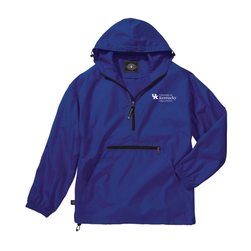 Embroidered Charles River Pack-N-Go Pullover -- Royal