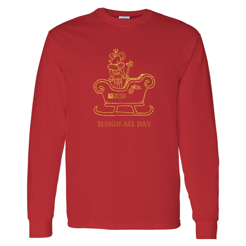 Gildan Heavy Cotton Longsleeve Basic T-Shirt -- Red