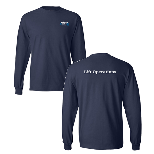 Hanes Beefy T Longsleeve T-Shirt -- Navy