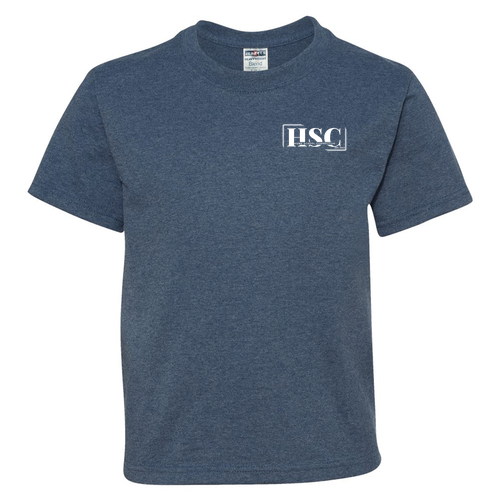 Jerzees Youth 50/50 Heavyweight T-Shirt -- Vintage Heather Blue