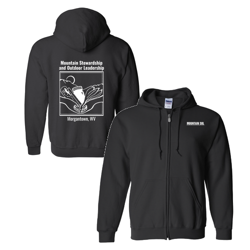 Gildan Full Zip Hooded Sweatshirt -- Black