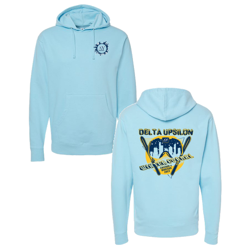 Independent Trading Midweight Hooded Sweatshirt -- Blue Aqua