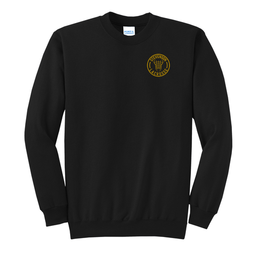Classic Crewneck Sweatshirt w/embroidered logo-- Jet Black