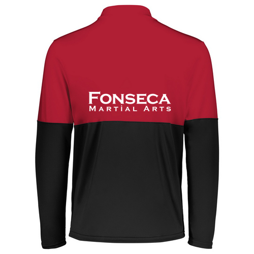 Holloway Momentum Team 1/4 Zip Pullover -- Black / Scarlet