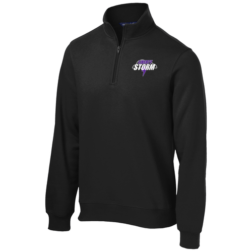 Sport Tek Quarter Zip Sweatshirt -- Black