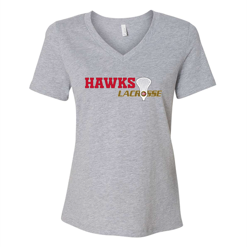 Bella+Canvas Women's Relaxed Heather Cvc V-Neck Tee -- Athletic Heather