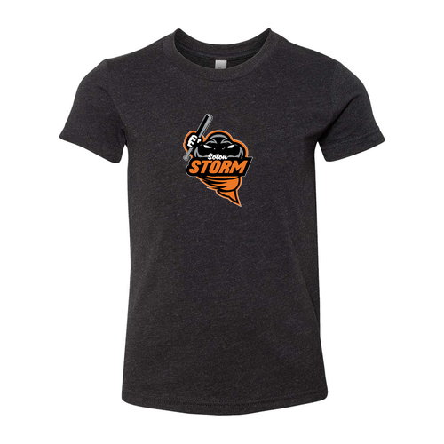 YOUTH Bella Canvas Heather CVC Short Sleeve Tee -- Black Heather