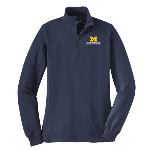 Ladies Sport Tek Soft Quarter Zip Sweatshirt -- True Navy
