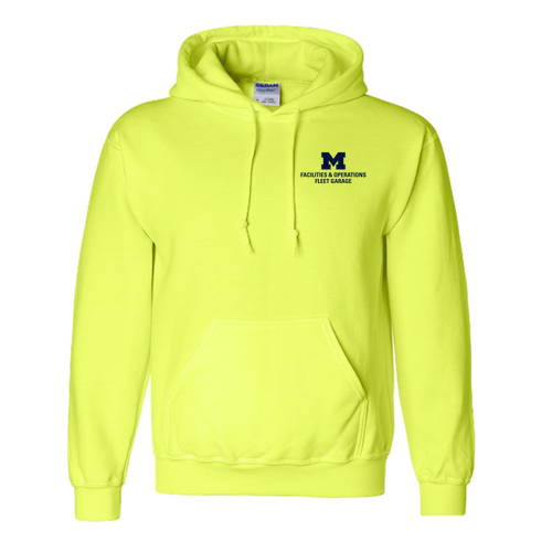 Men/Unisex Gildan Adult Dryblend Adult 50 / 50 Hooded Sweatshirt -- Safety Green, $34